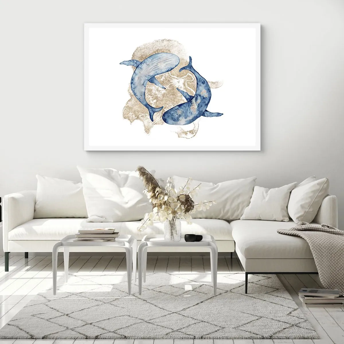 Plakat w białej ramie - Przyjaźń czy kochanie? - 91x61 cm