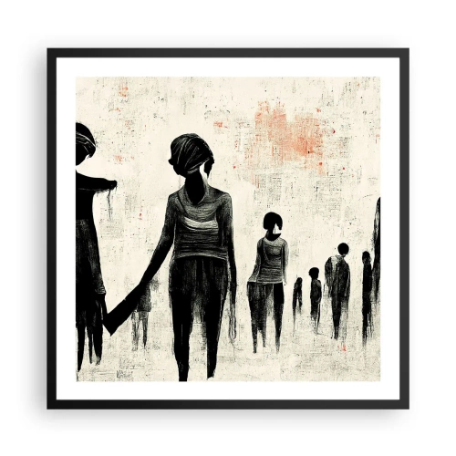 Plakat w czarnej ramie - Przeciw samotności - 60x60 cm