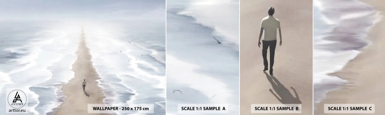 Fototapeta Próbka Samoprzylepna Deluxe Sticker - Jasna przyszłość - Morze, Jasny, Plaża - 100x30 cm