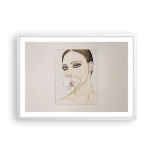Plakat w białej ramie - Symbol elegancji i piękna - 70x50 cm