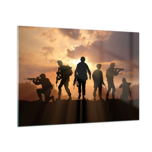 Obraz na szkle - Brothers in arms - 100x70cm - Brothers in arms - Nowoczesna dekoracja ścienna do salonu, kuchni i sypialni ARTTOR