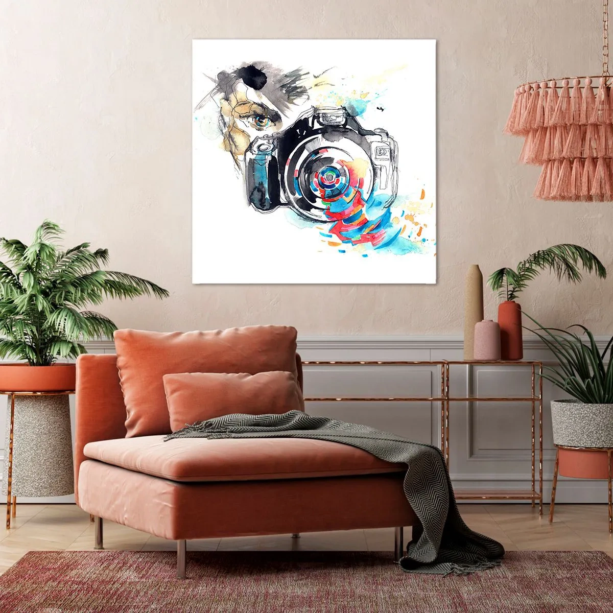 Obraz na płótnie - W oku obiektywu - 70x70 cm