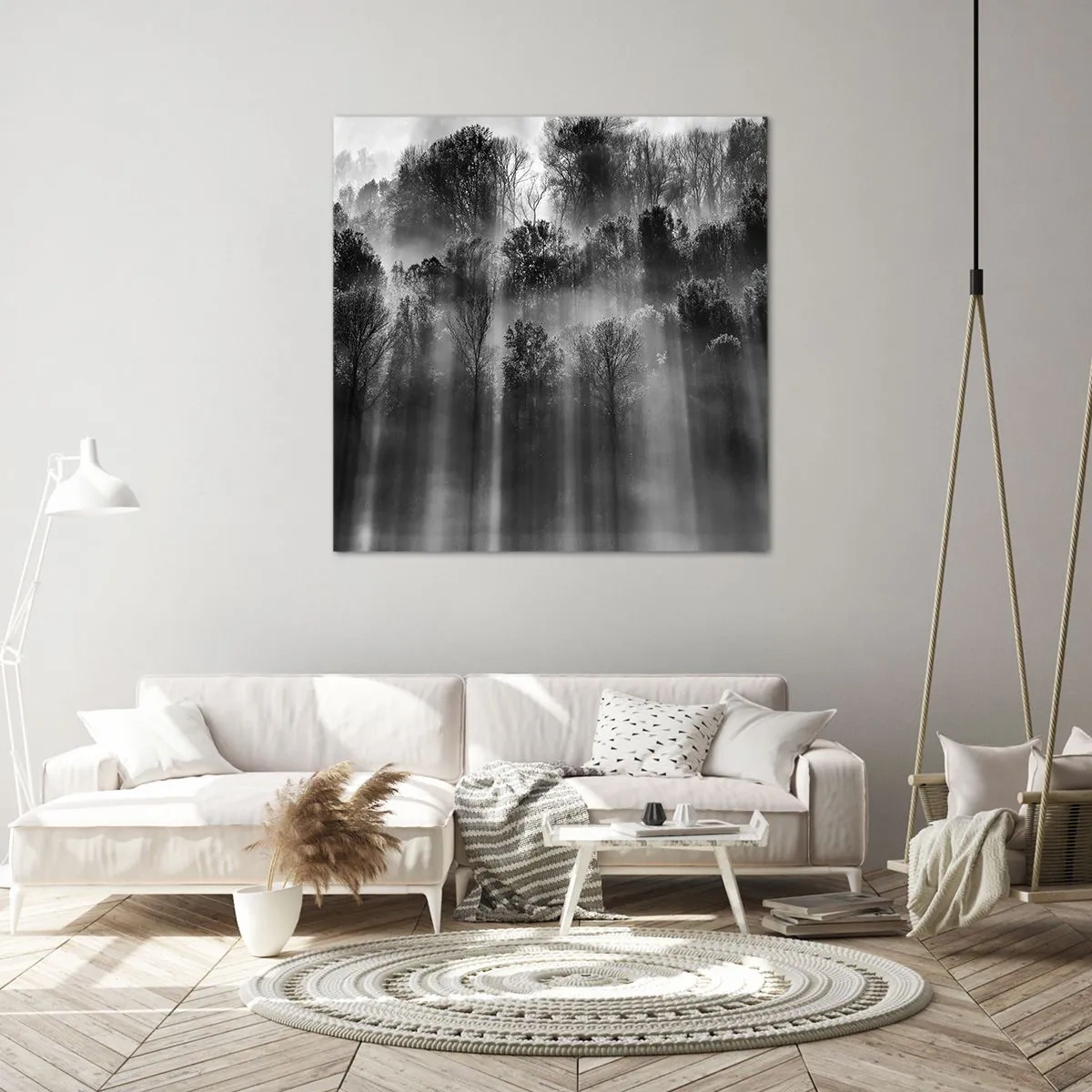 Obraz na płótnie - W strumieniach światła - 70x70 cm