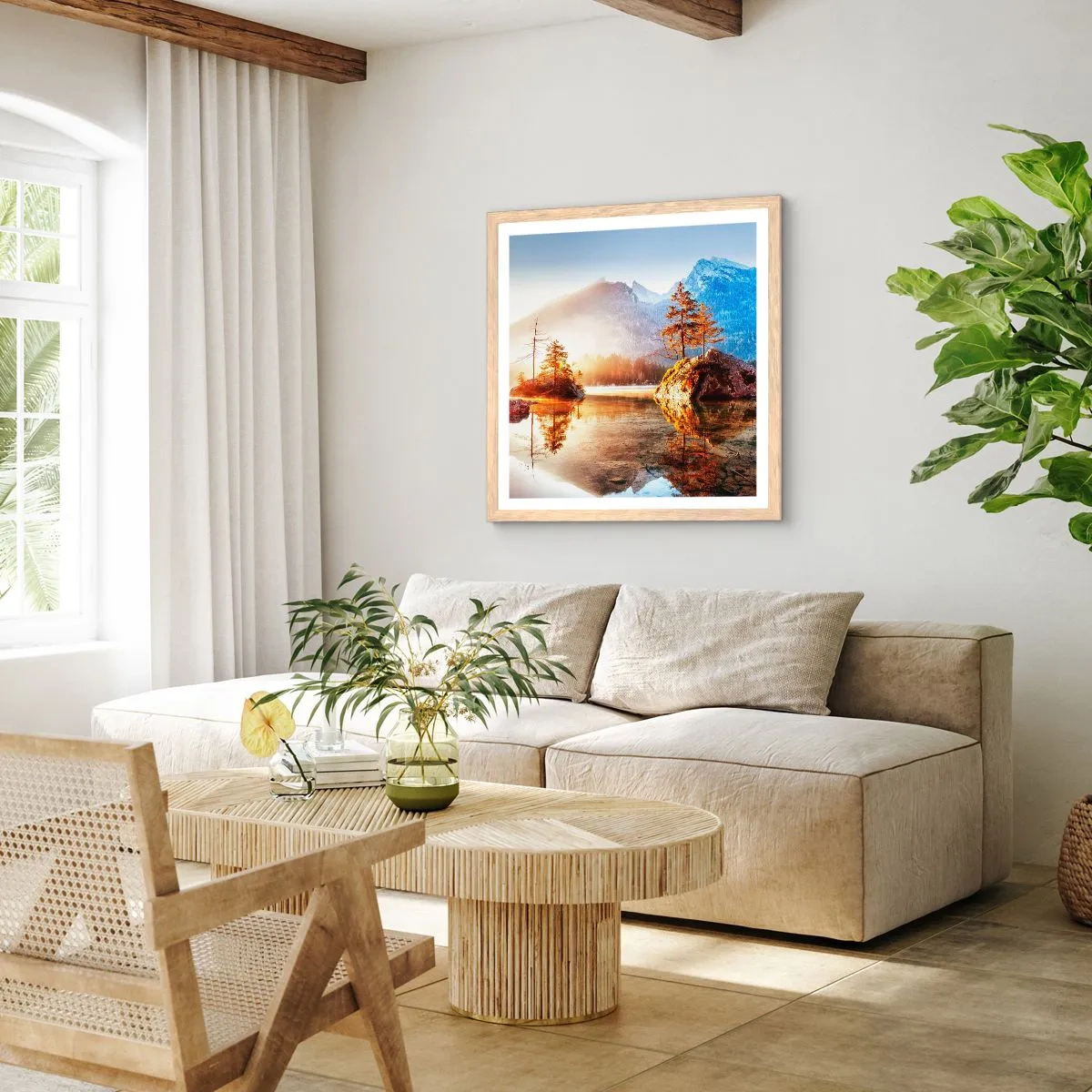 Plakat w ramie jasny dąb - Natura w nowym świetle - 30x30 cm