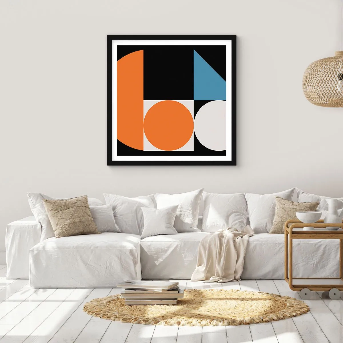 Plakat w czarnej ramie - Układ figurowy - 30x30 cm