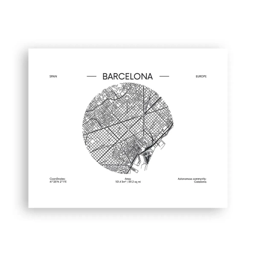 Plakat - Anatomia Barcelony - 50x40 cm