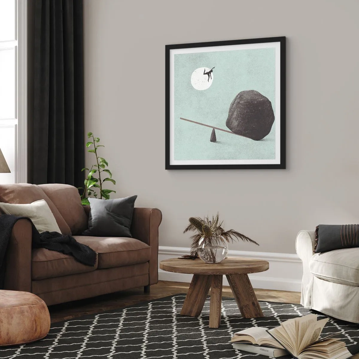 Plakat w czarnej ramie - Spełnione marzenie - 40x40 cm