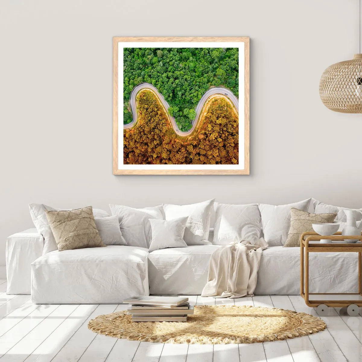 Plakat w ramie jasny dąb - Granice i przełomy - 40x40 cm