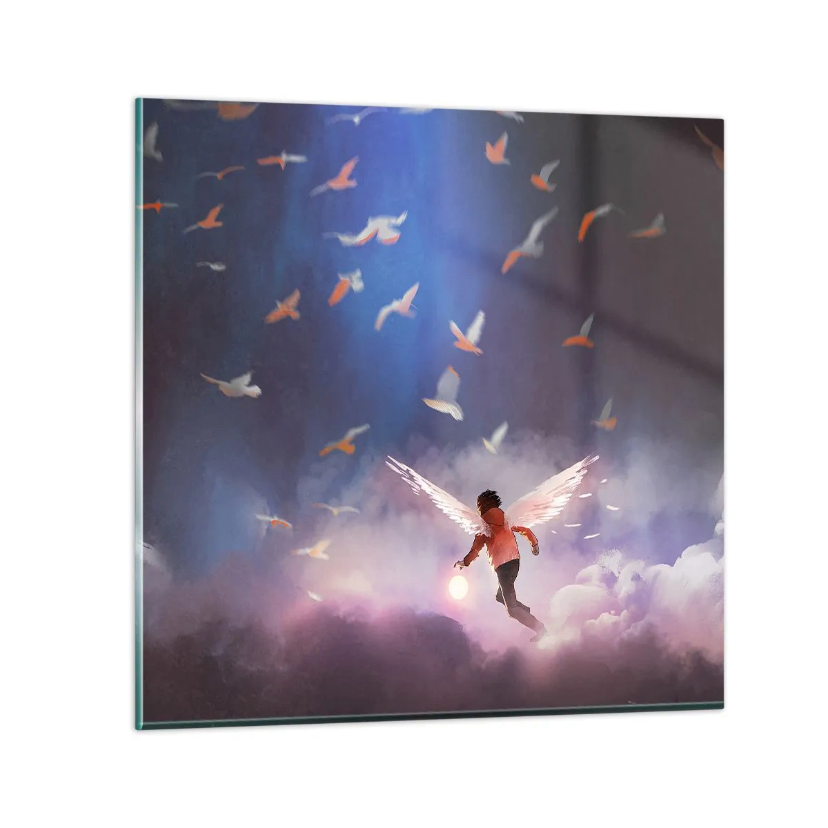 Obraz na szkle - Trzeba mieć wyobraźnię i odwagę - 40x40 cm