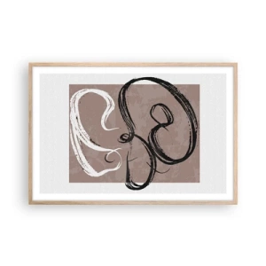 Plakat w ramie jasny dąb - Kompozycja – poszukiwanie pełni - 91x61 cm