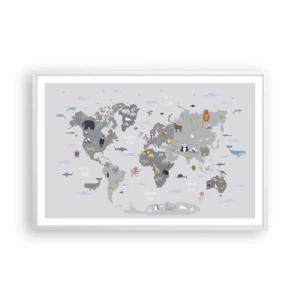 Plakat w białej ramie - Powiedz mi, skąd jesteś… - 91x61 cm