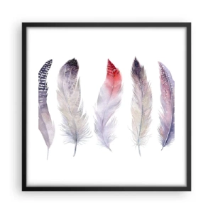 Plakat w czarnej ramie - Delikatne jak różnobarwna mgła - 50x50 cm