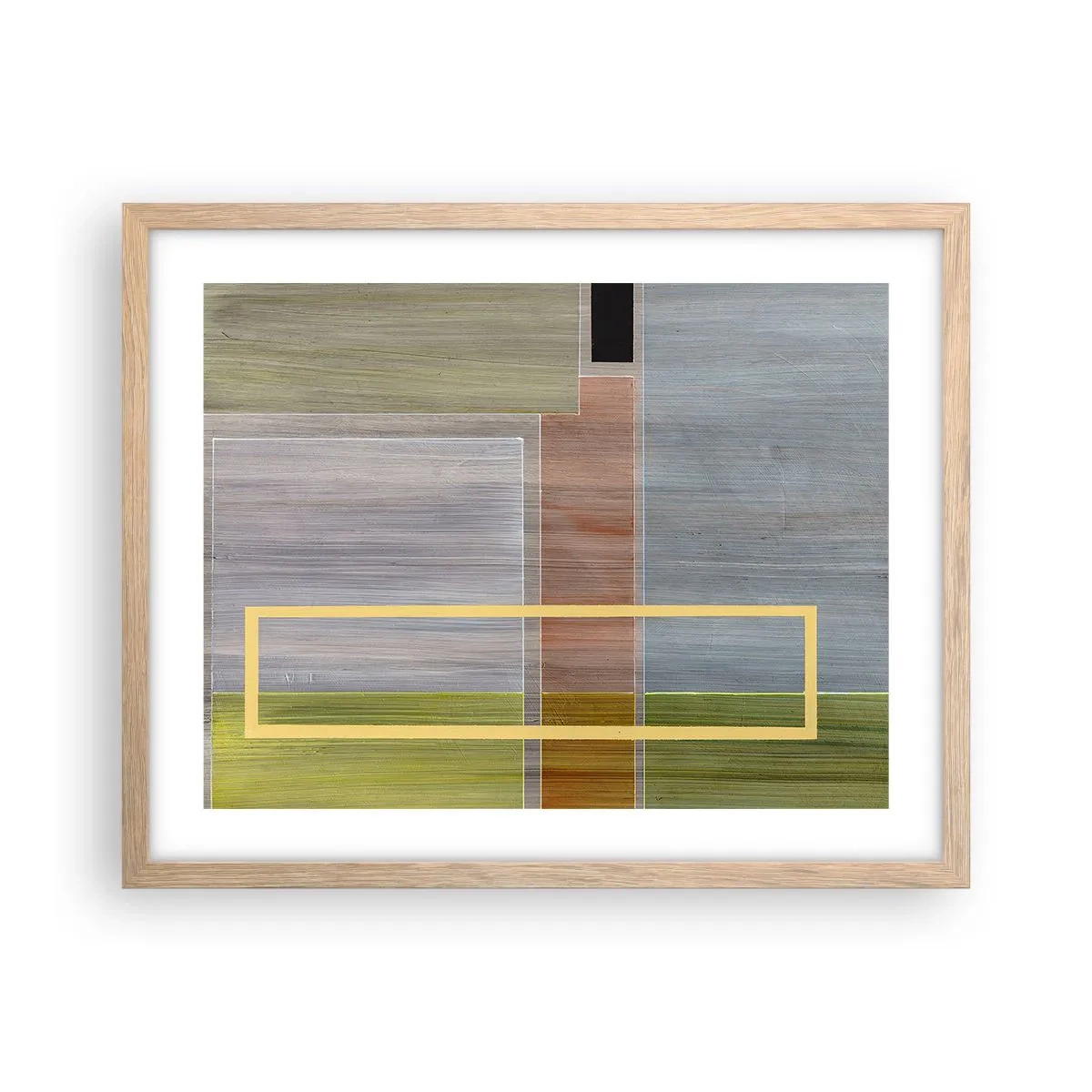 Plakat w ramie jasny dąb - Prosto i spokojnie - 50x40 cm