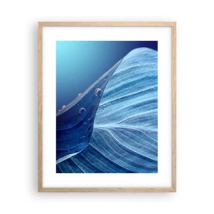 Plakat w ramie jasny dąb - Ukryte krople błękitu - 40x50 cm