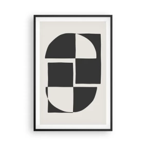 Plakat w czarnej ramie - Antyteza – synteza - 61x91 cm