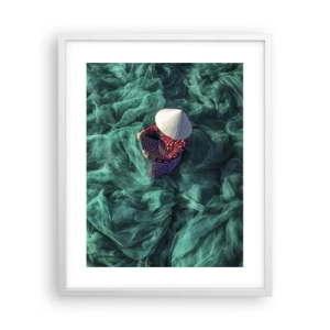 Plakat w białej ramie - W morzu sieci - 40x50 cm