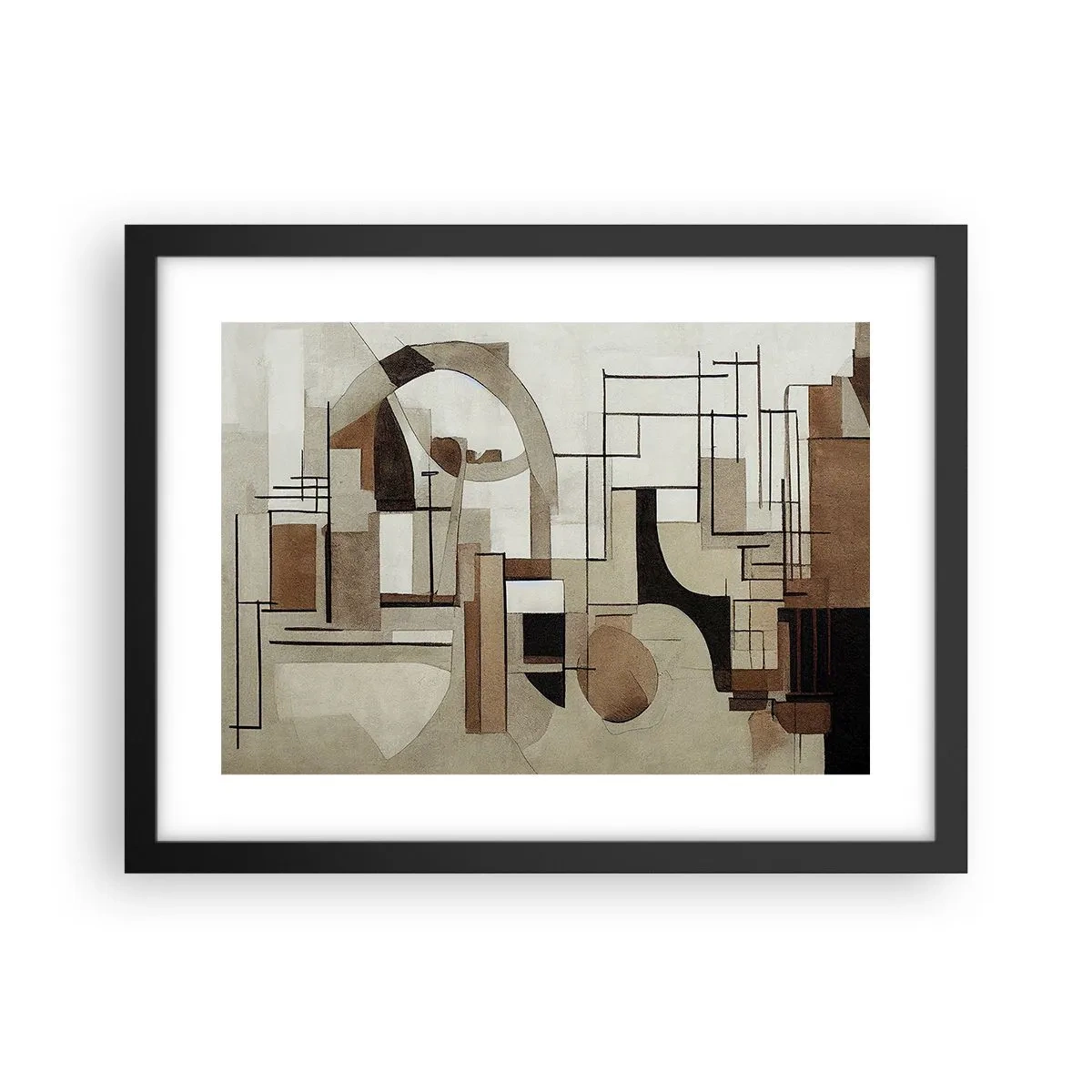 Plakat w czarnej ramie - Pejzaż miejski 2.0 - 40x30 cm