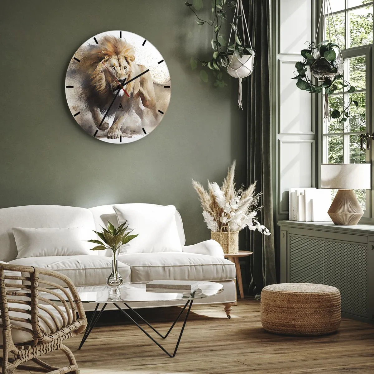 Zegar ścienny - Król ruszył - 30x30 cm