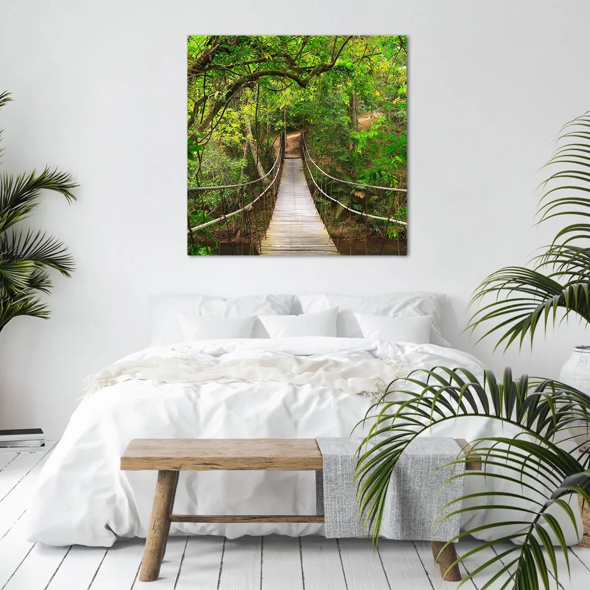 Obraz na płótnie - Bo w ogrodzie rośnie pnącze - 50x50 cm