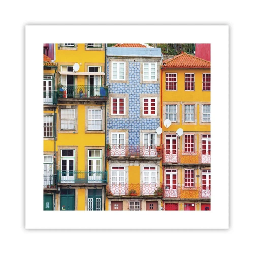 Plakat - Barwy starego miasta - 40x40 cm