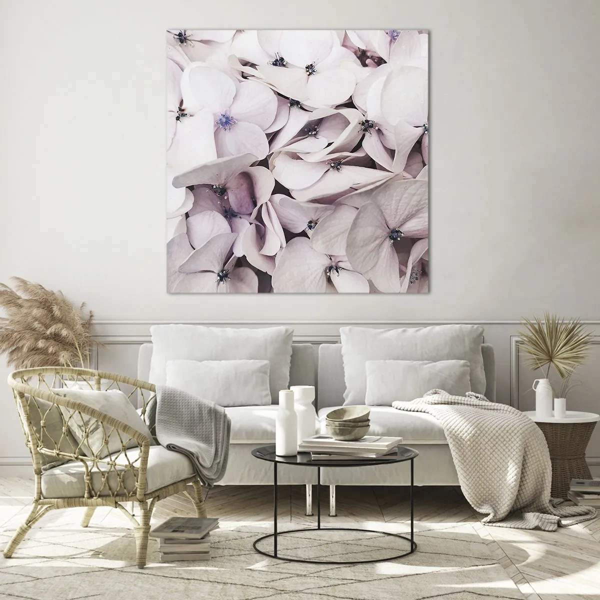 Obraz na szkle - W powodzi kwiatów - 40x40 cm