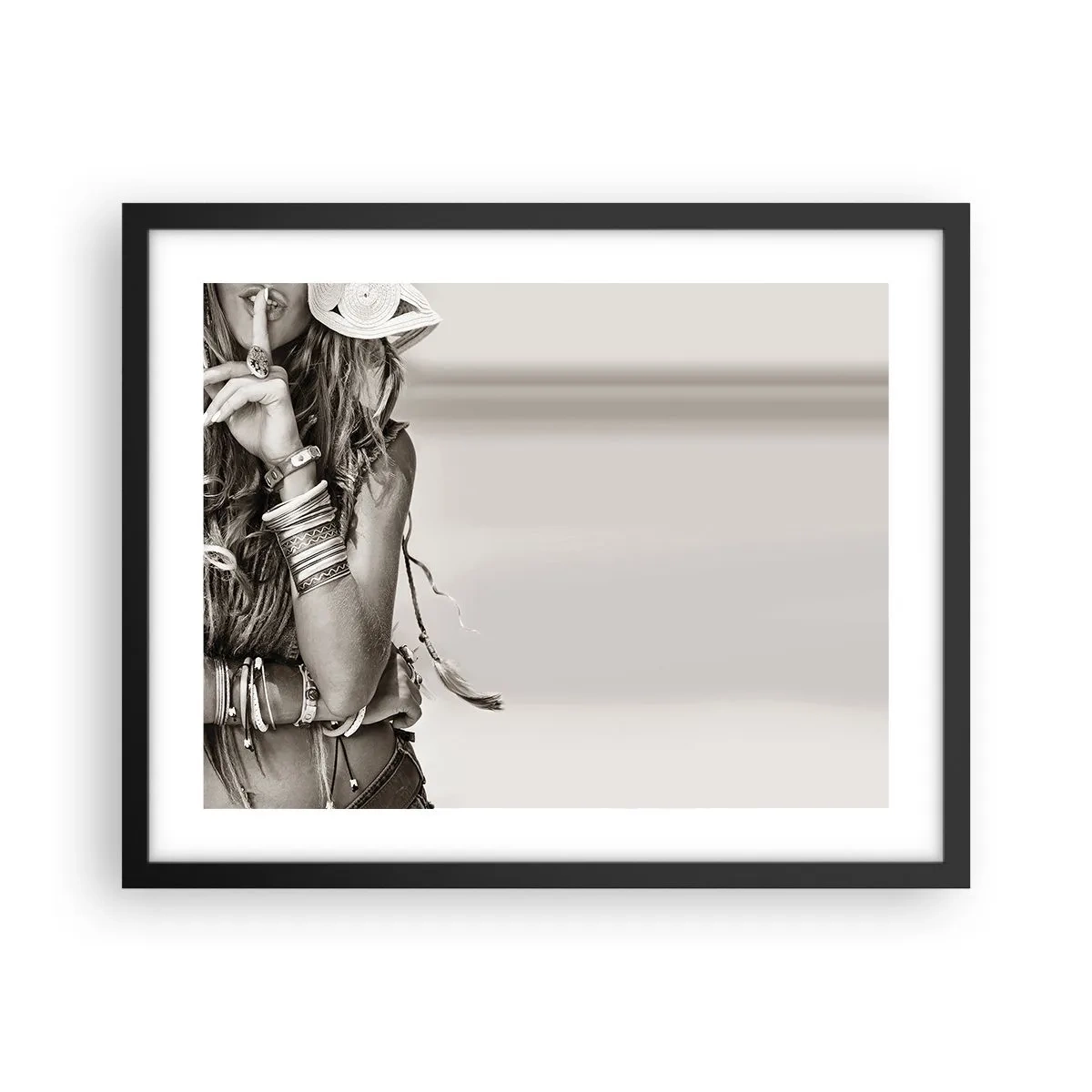 Plakat w czarnej ramie - Jak to dziewczyna - 50x40 cm