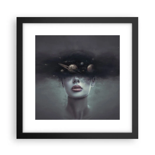 Plakat w czarnej ramie - A planety szaleją… - 30x30 cm