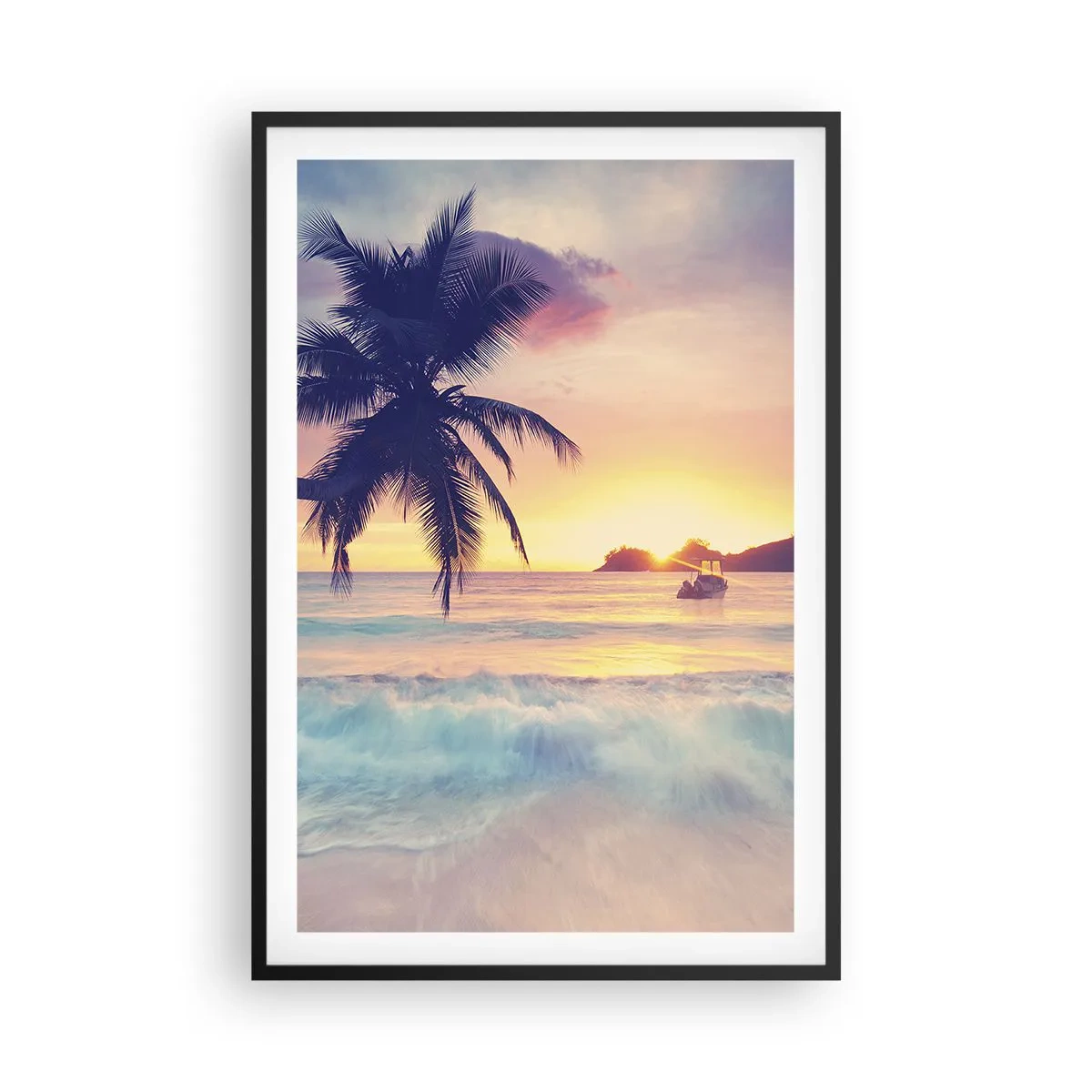 Plakat w czarnej ramie - Wieczór w zatoce - 61x91 cm