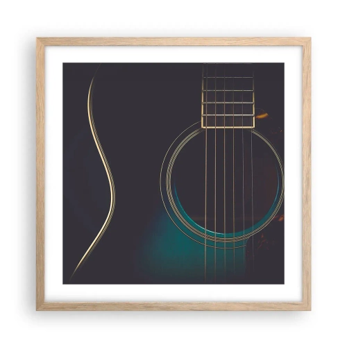 Plakat w ramie jasny dąb - Chwila zanim zabrzmi - 50x50 cm