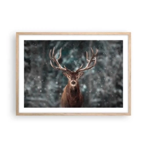 Plakat w ramie jasny dąb - Król lasu ukoronowany - 70x50 cm