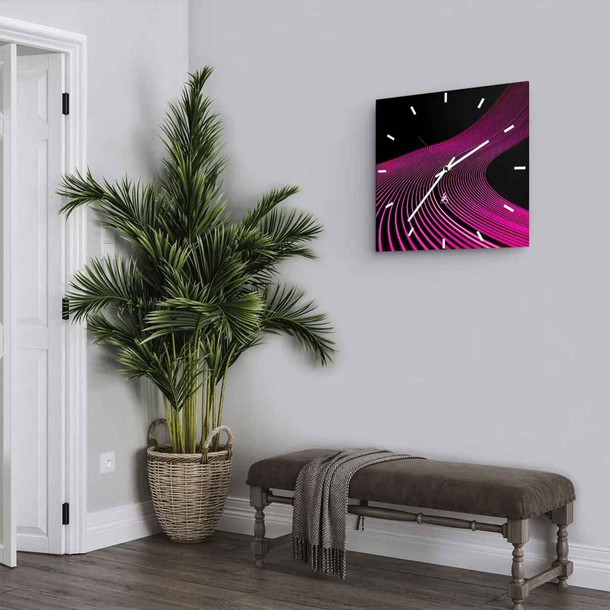 Zegar ścienny - Aleja światła - 40x40 cm