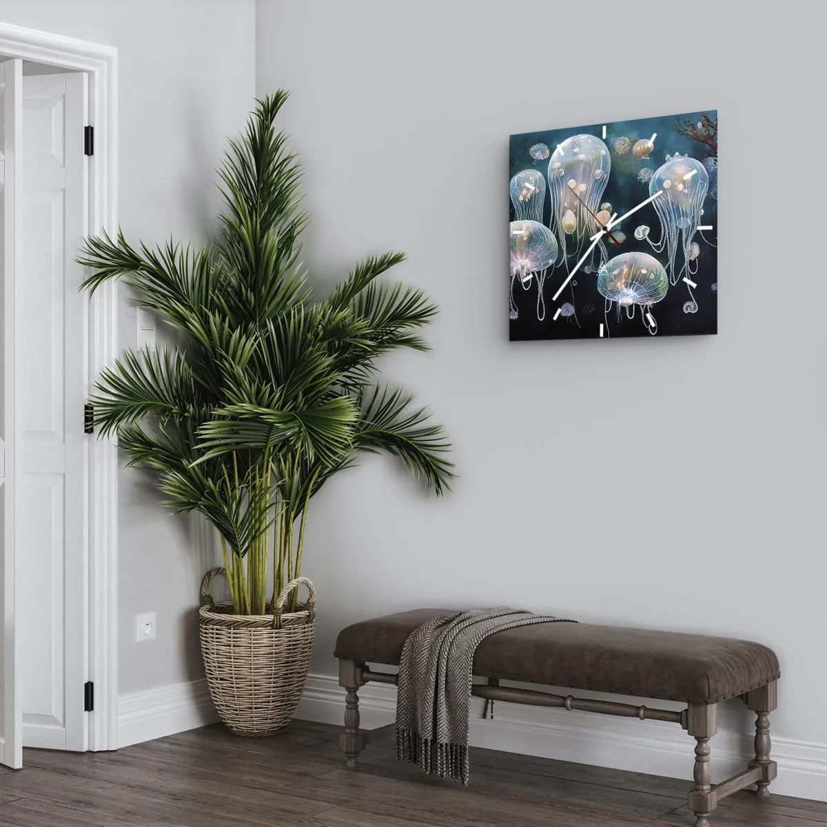 Zegar ścienny - Podwodny bal - 40x40 cm