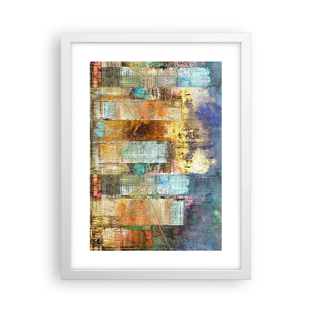 Plakat w białej ramie - Słoneczna metropolia - 30x40 cm
