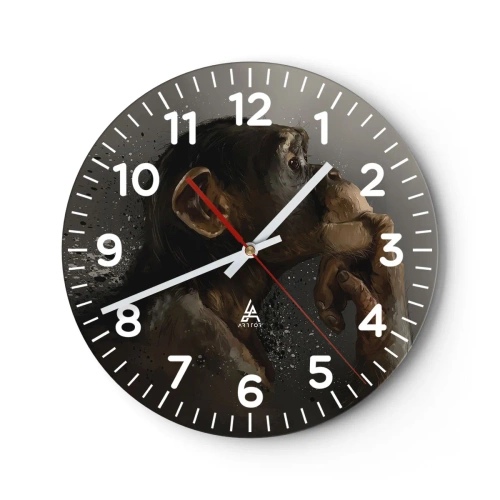 Zegar ścienny - Z pewnością myśliciel - 30x30 cm