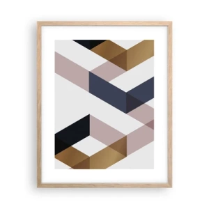 Plakat w ramie jasny dąb - Płaszczyzny i kąty - 40x50 cm