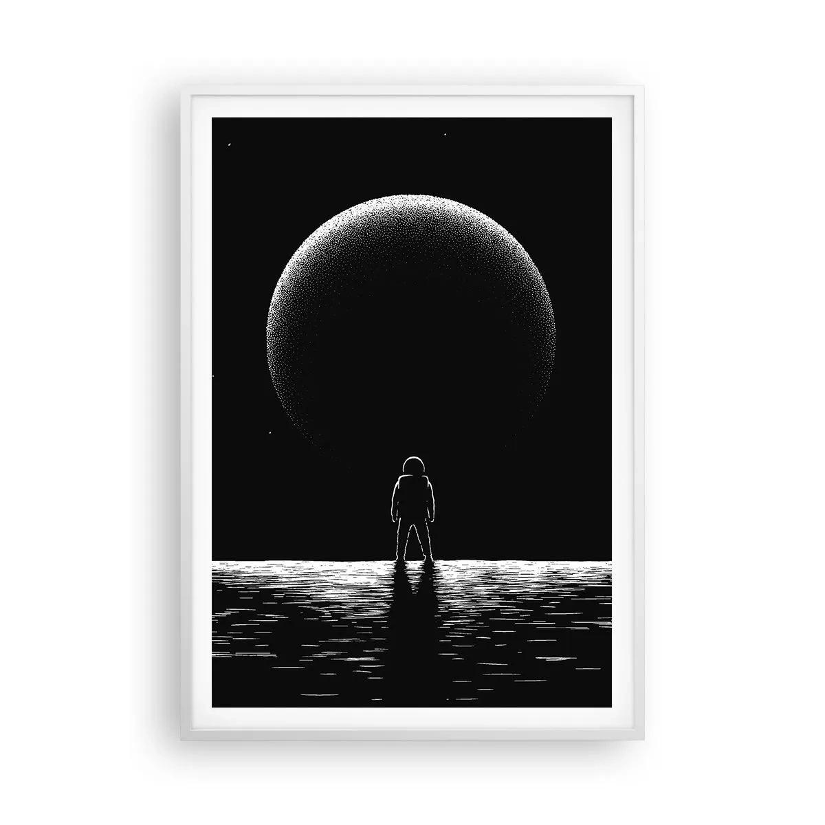 Plakat w białej ramie - Twarzą w twarz - 70x100 cm