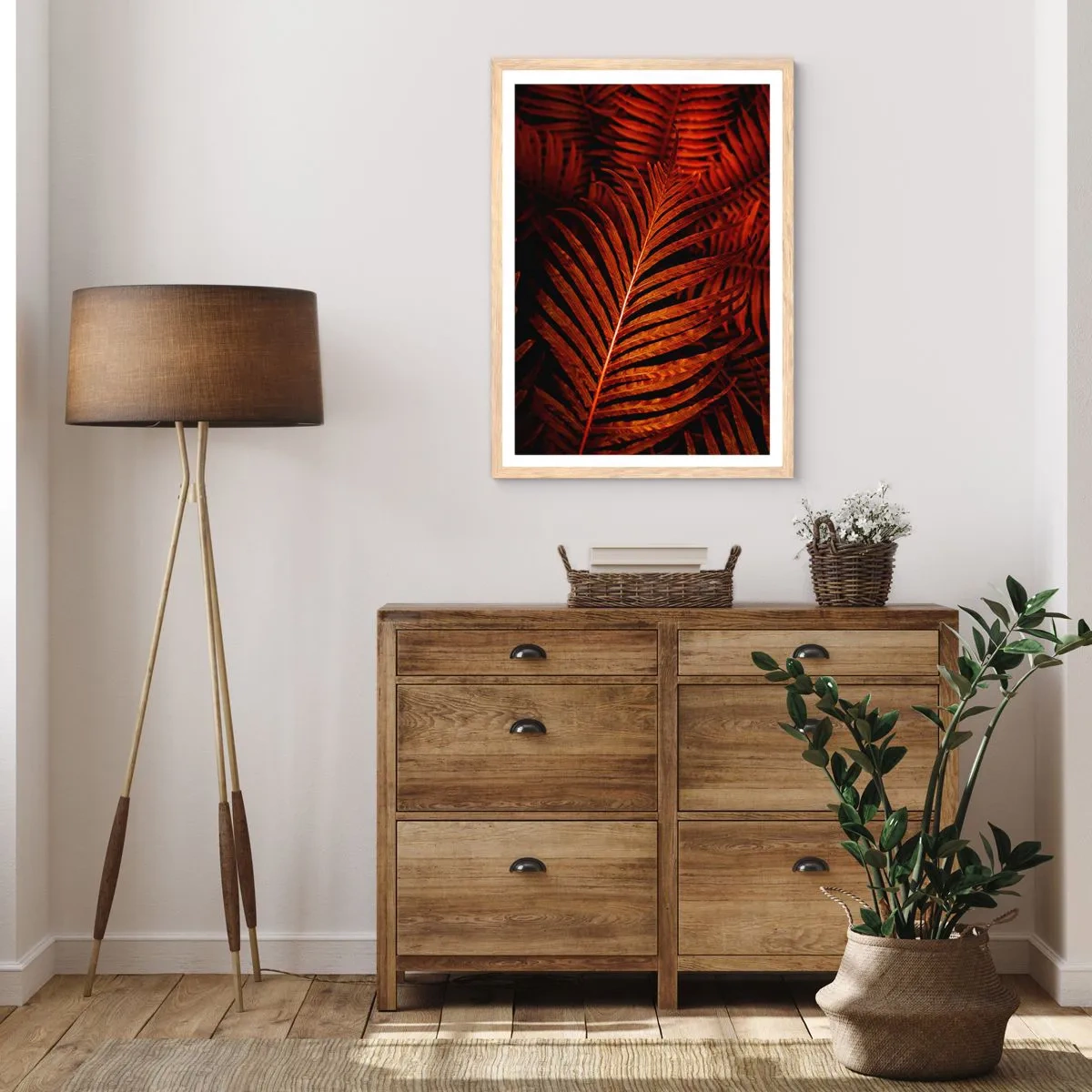 Plakat w ramie jasny dąb - Żar życia - 61x91 cm