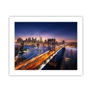 Plakat - Świetlistym mostem do serca miasta - 50x40 cm