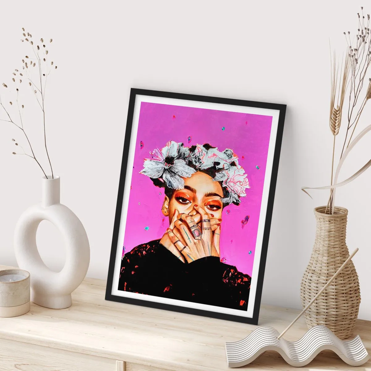 Plakat w czarnej ramie - Trochę szalona - 40x50 cm