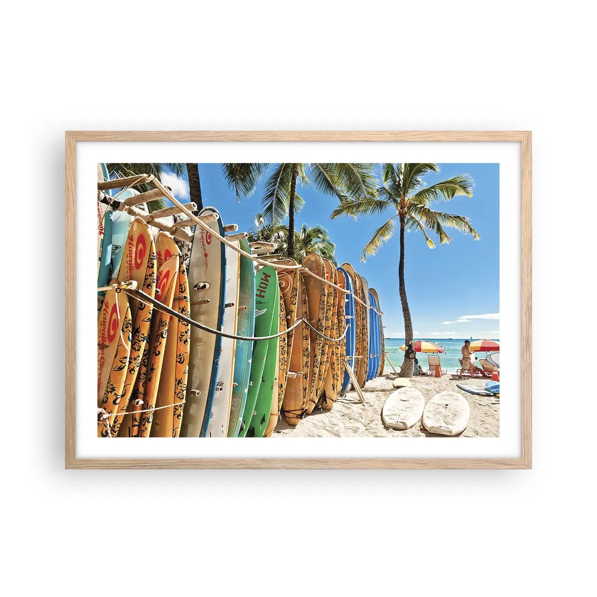 Plakat w ramie jasny dąb - Słoneczna zabawa - 70x50 cm