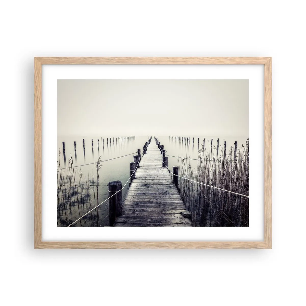 Plakat w ramie jasny dąb - Zanurz się w spokoju - 50x40 cm