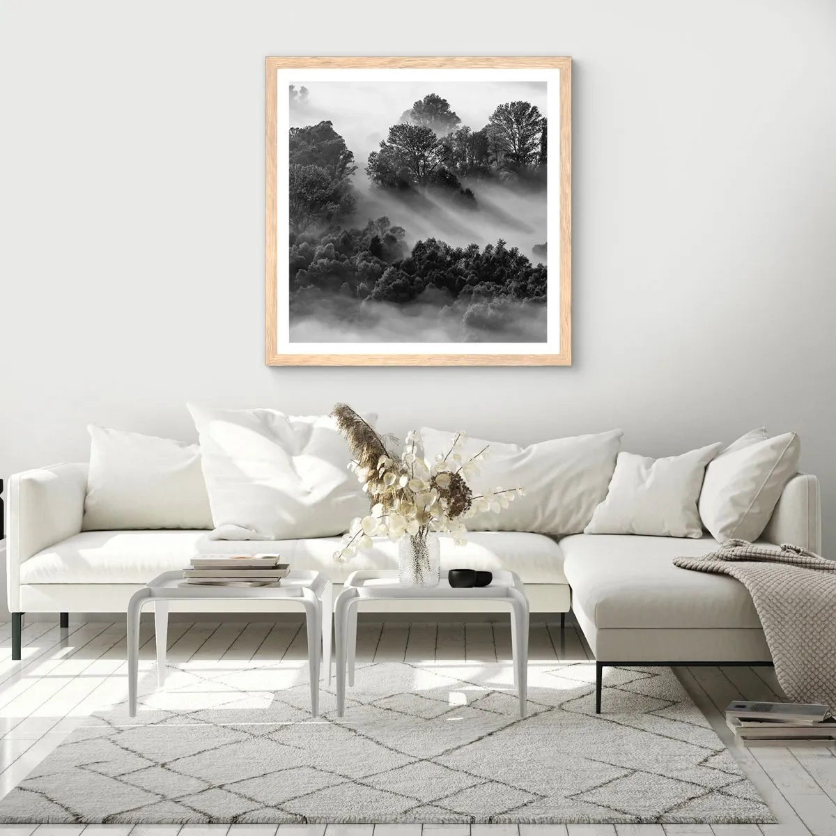 Plakat w ramie jasny dąb - Wstający ze snu - 50x50 cm