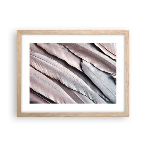 Plakat w ramie jasny dąb - W różowej srebrzystości - 40x30 cm