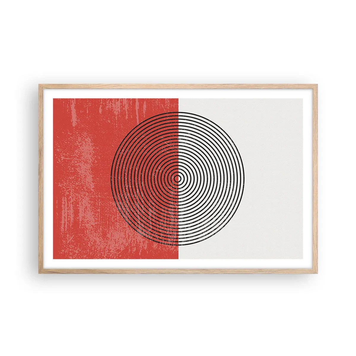 Plakat w ramie jasny dąb - W samo sedno - 91x61 cm