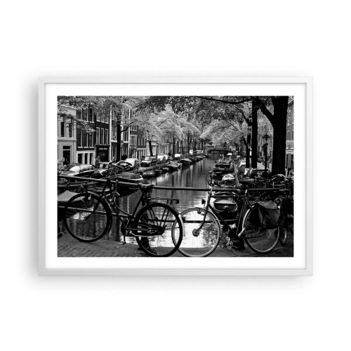 Plakat w białej ramie - Bardzo holenderski widok - 70x50 cm