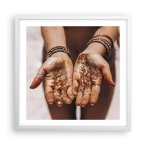 Plakat w białej ramie - Dar dla ciebie - 50x50 cm