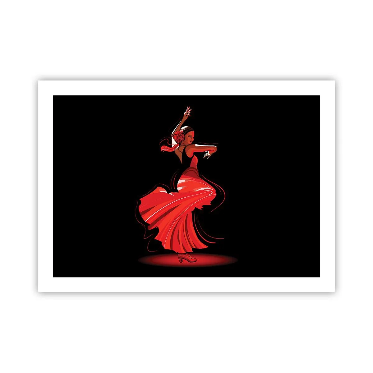 Plakat - Ognisty duch flamenco - 70x50 cm