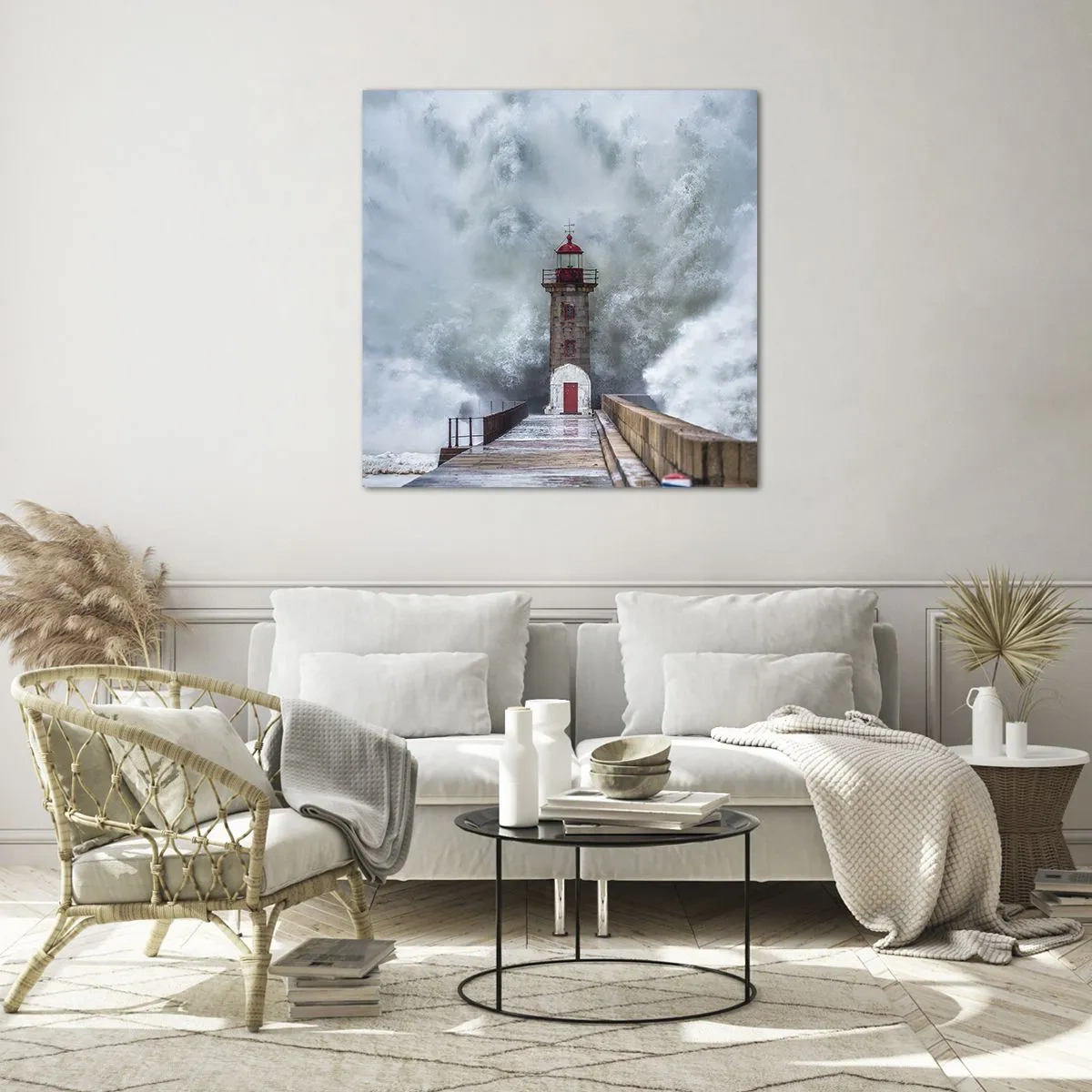 Obraz na szkle - Ryk wód, szum zawiei - 70x70 cm