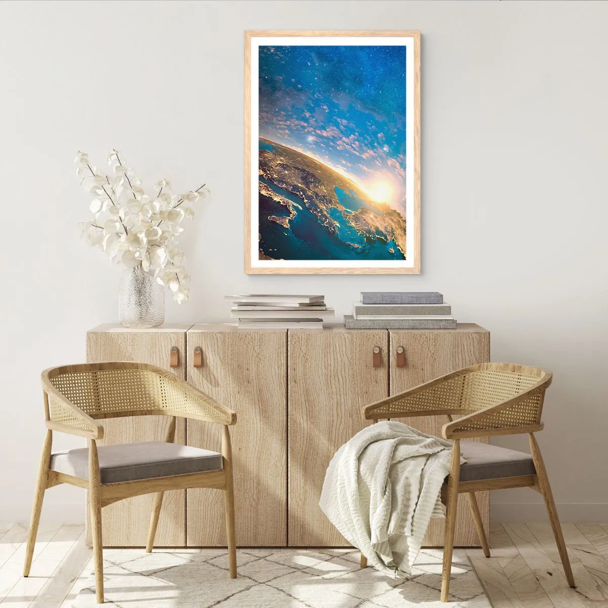 Plakat w ramie jasny dąb - Spójrzmy na siebie z dystansu - 30x40 cm