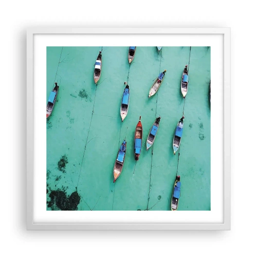 Plakat w białej ramie - W radosnym oczekiwaniu - 50x50 cm